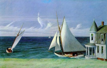 エドワード・ホッパー Painting - 風下海岸 エドワード・ホッパー